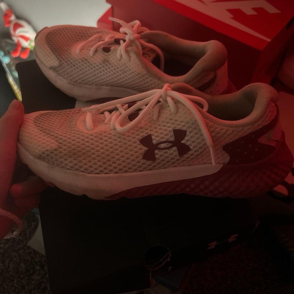 Under Armour White and Gray Mesh Training Shoes